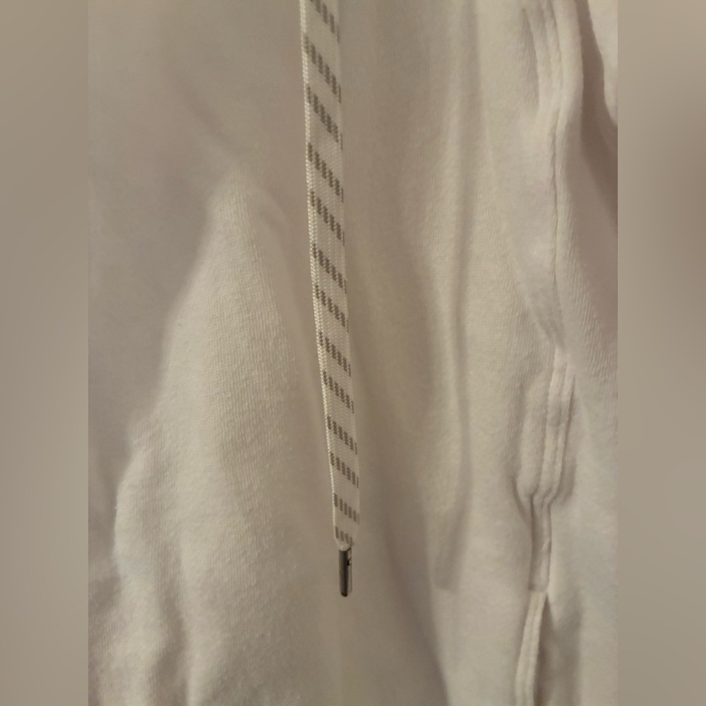 White Hooded Zip-Up Jacket - Picture 5 of 6